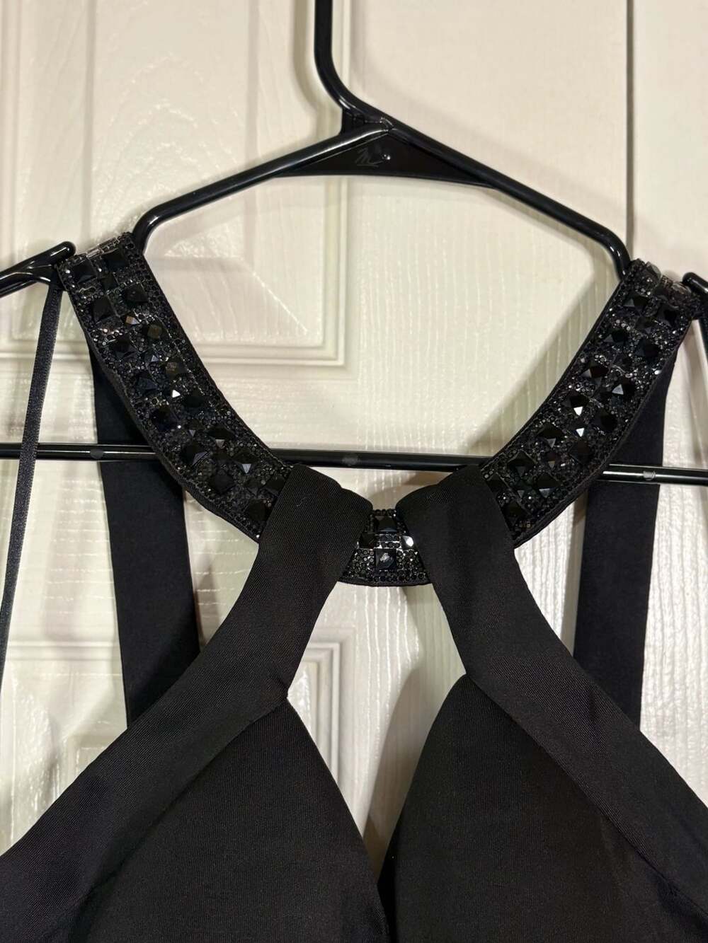 Blu Sage Halter Embellished Midi Dress Size 6 Black - Picture 4 of 11